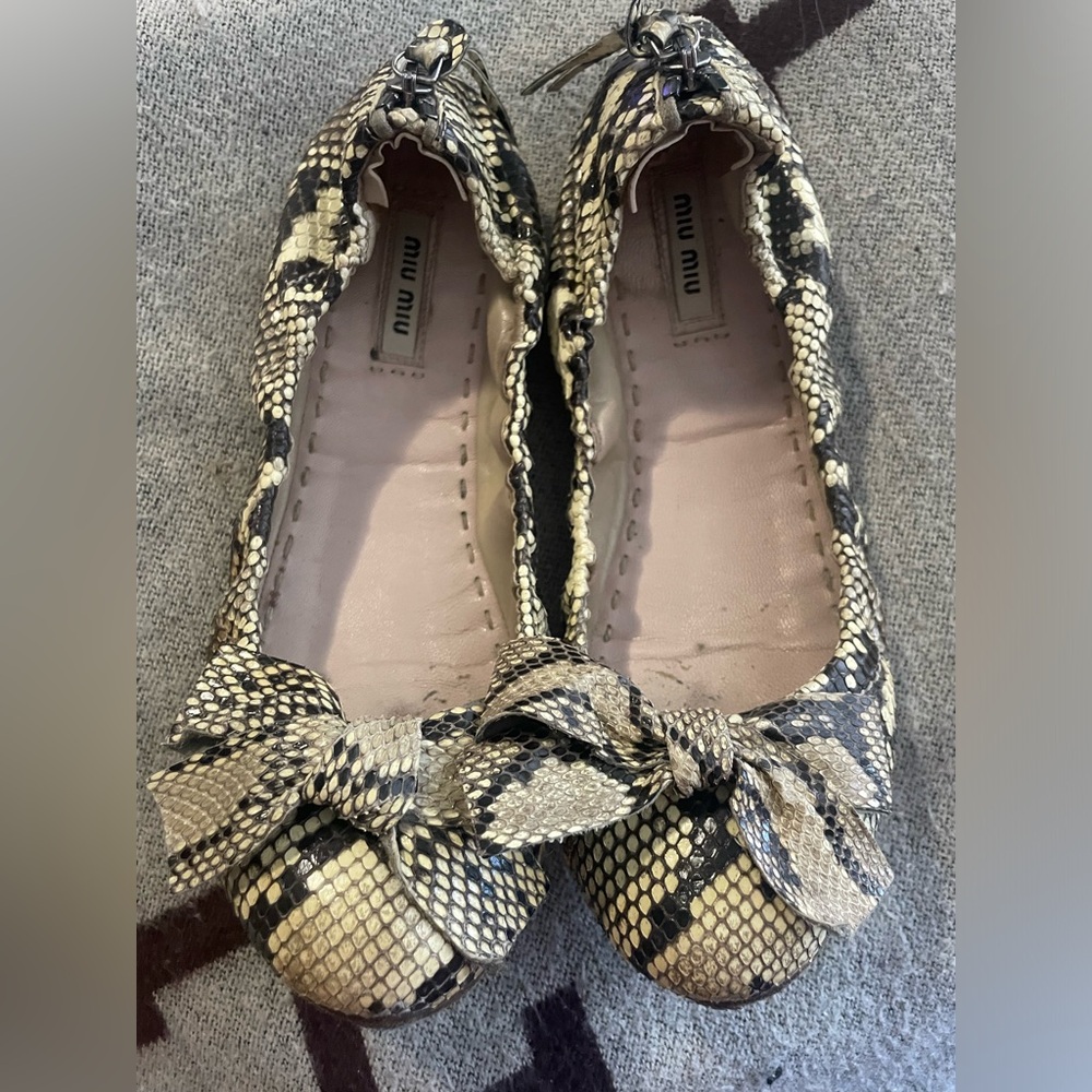 MiuMiu Phyton Flats